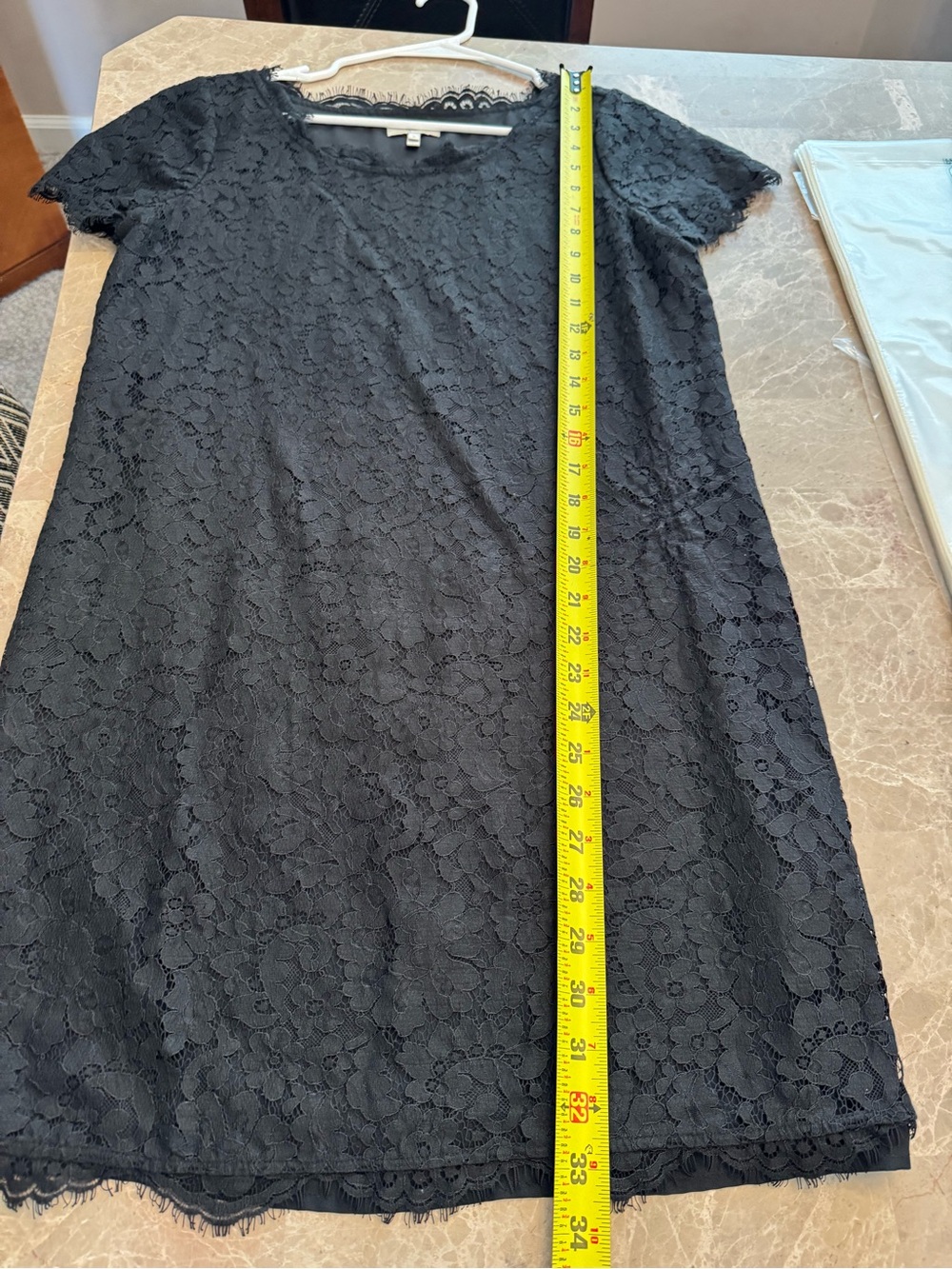 Joie Black Susina Lace Sheath Dress Size S Short Sleeve - Picture 6 of 12